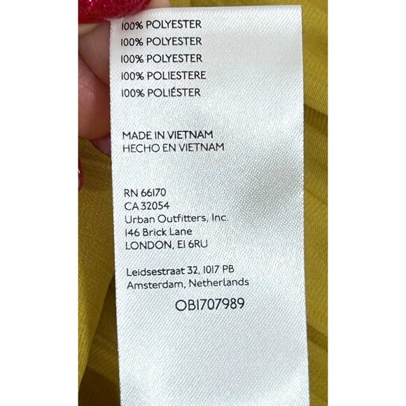 Anthropologie Top M Honey Yellow Tiered Sleeveless Ruffles Boho Keyhole A-Line - Picture 15 of 15